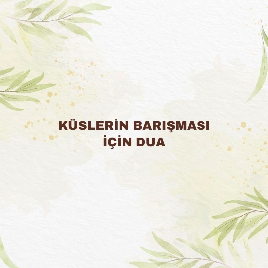 Küslerin Barışması İçin Dua